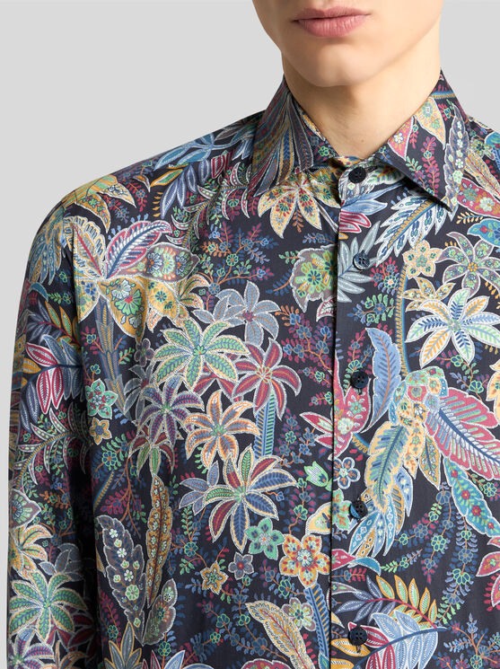 Etro Floral Print Long Sleeve Button-down Shirt