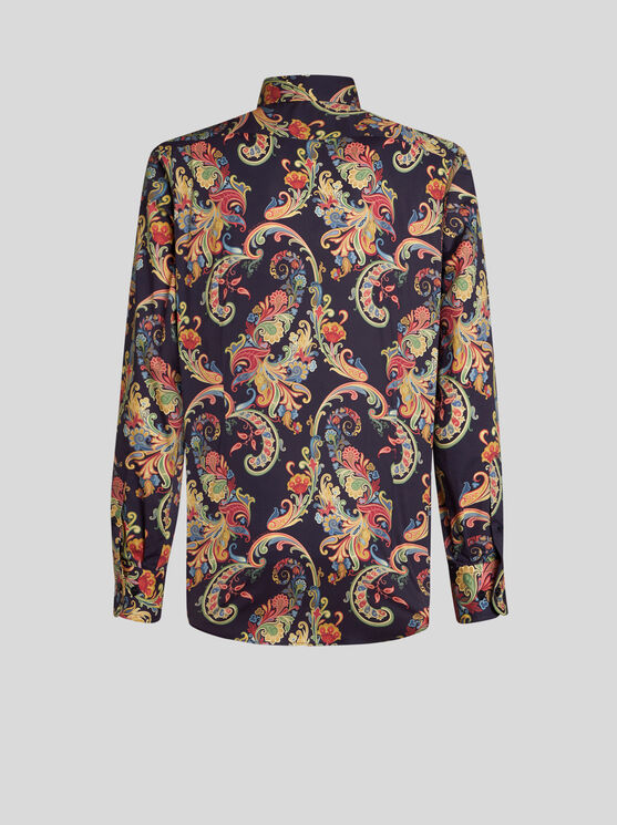 Shop Etro Multicoloured Paisley Shirt In Black