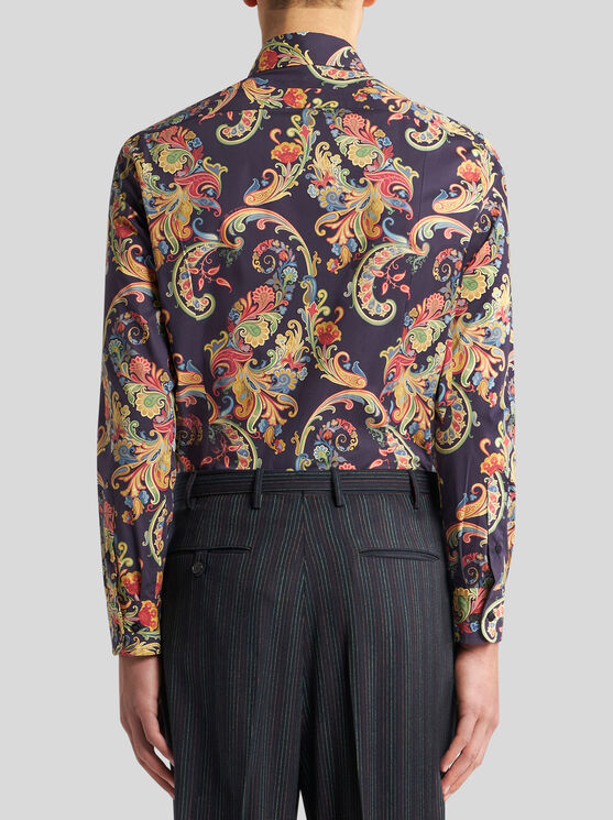 Shop Etro Multicoloured Paisley Shirt In Black