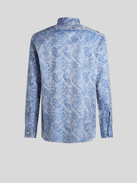 Shop Etro Floral Paisley Shirt In Light Blue