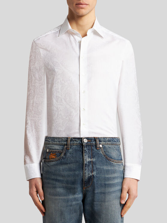 Shop Etro Floral Paisley Shirt In White