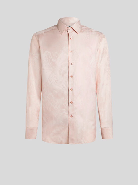 Etro , Jacquard Shirt, Man, White, Size 42 In Weiss