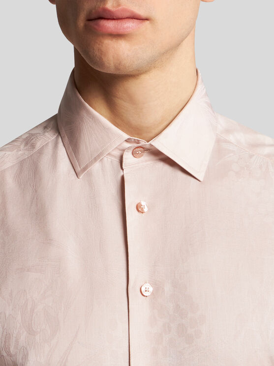 Etro , Jacquard Shirt, Man, White, Size 42 In Weiss