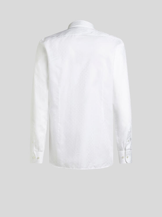 Etro Straight Shirt Long Sleeves Button Down Collar In White