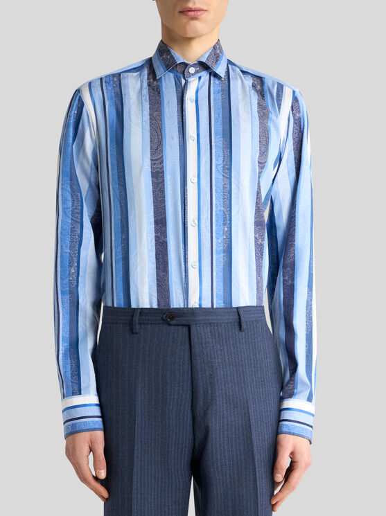 Etro Striped-pattern Shirt In Multi