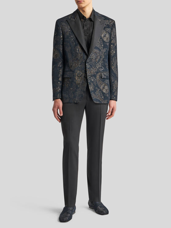 Shop Etro Silk Jacquard Shirt In Black