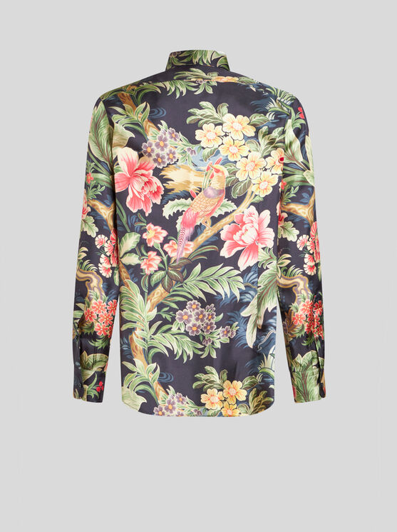 Shop Etro Printed Silk Shirt In Multicolour