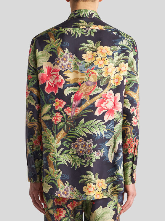 Shop Etro Printed Silk Shirt In Multicolour