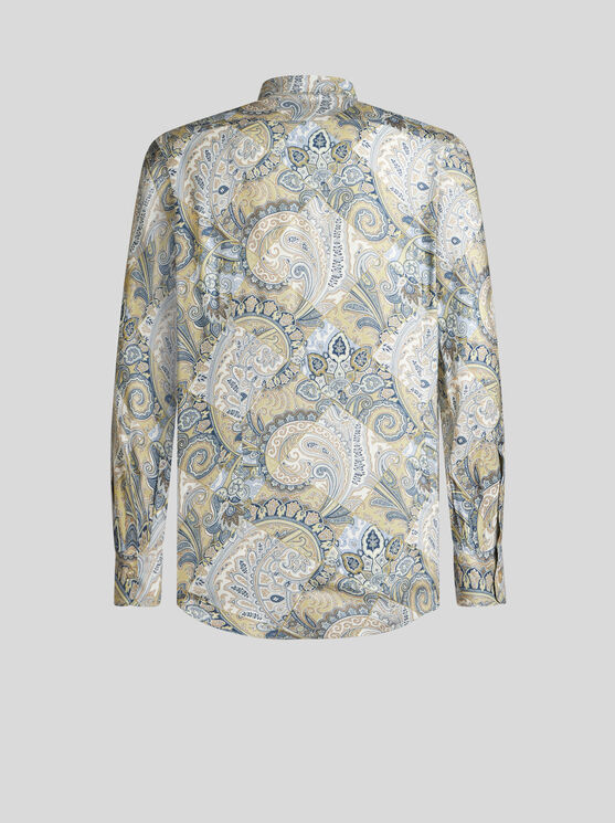 Shop Etro Shirt With Print In Beige