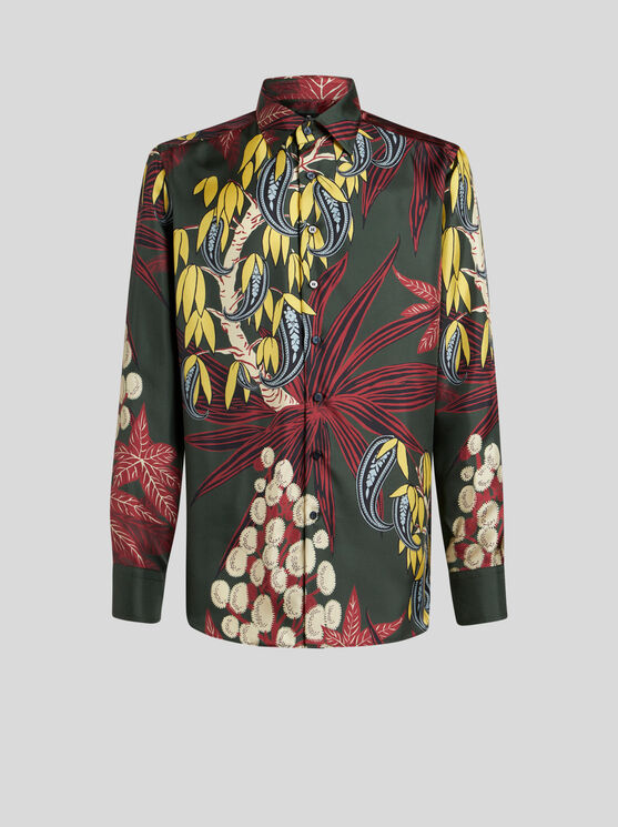 Shop Etro Printed Silk Shirt In Multicolour