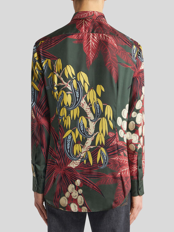 Shop Etro Printed Silk Shirt In Multicolour