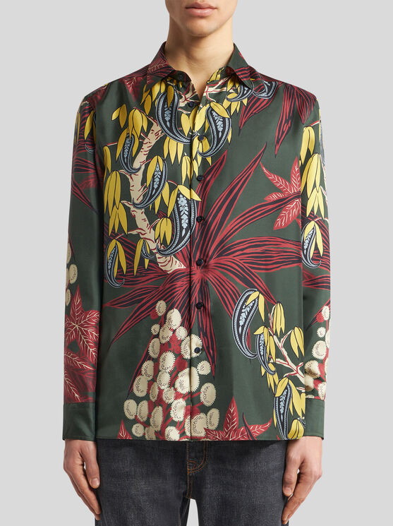 Shop Etro Printed Silk Shirt In Multicolour