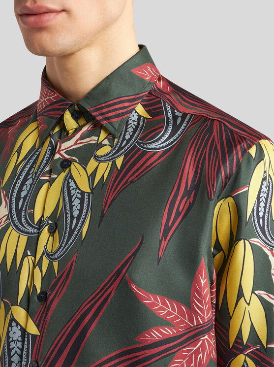 Shop Etro Printed Silk Shirt In Multicolour