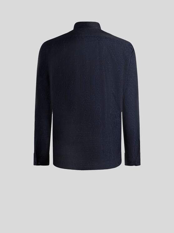 Etro Paisley Jacquard Shirt In Blue