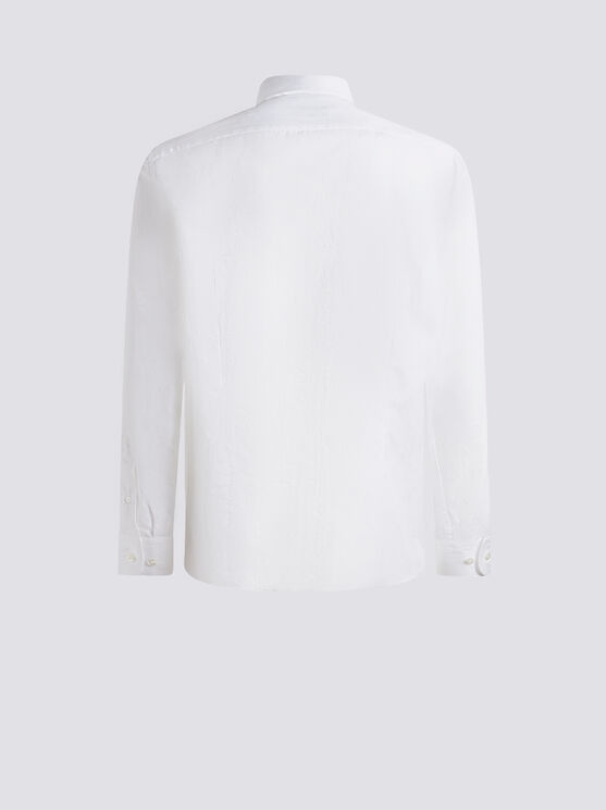 Etro Long-sleeve Cotton Shirt In Weiss