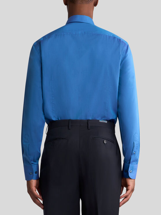 Etro Shirt With Pegaso Embroidery In Elektroblau