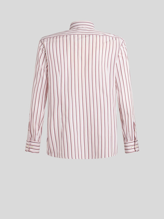 Shop Etro Striped Cotton Shirt In Pink