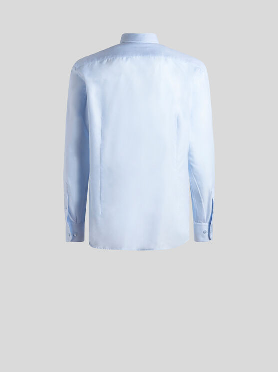 Shop Etro Button-down Shirt With Logo In Light Blue