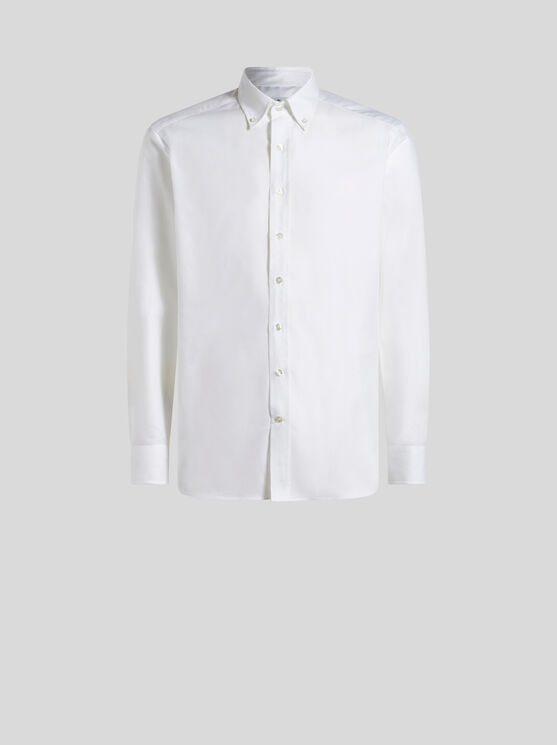 Shop Etro Button-down Shirt With Logo In White