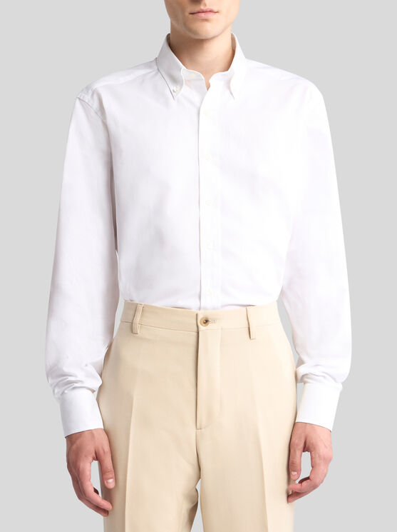 Shop Etro Button-down Shirt With Logo In White