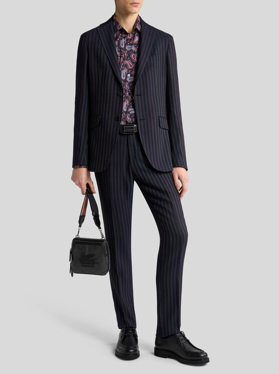Etro Cotton Shirt With Paisley Print In Red