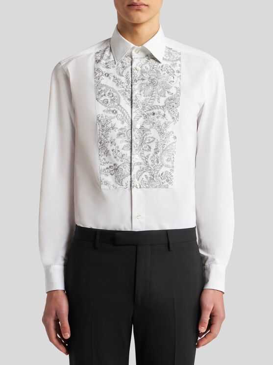 Shop Etro Shirt With Embroidery In White