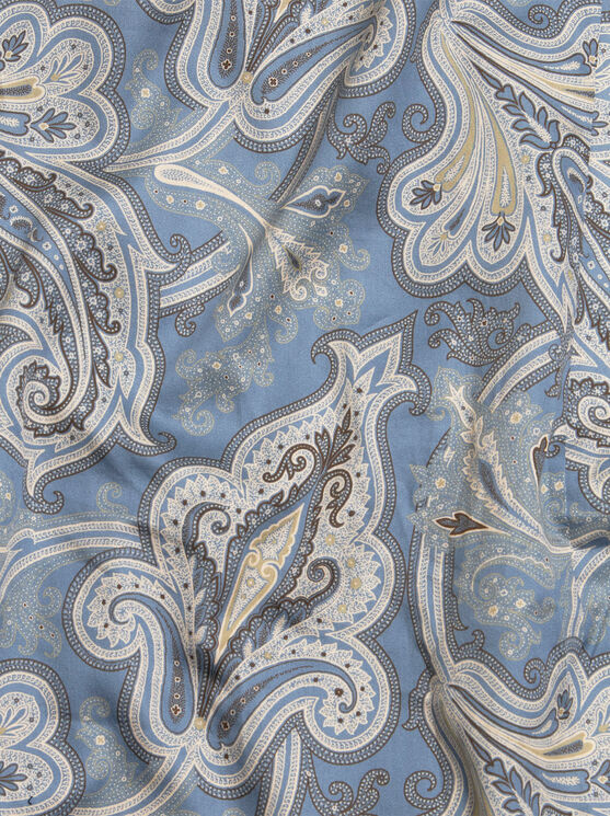 Shop Etro Paisley Shirt In Light Blue