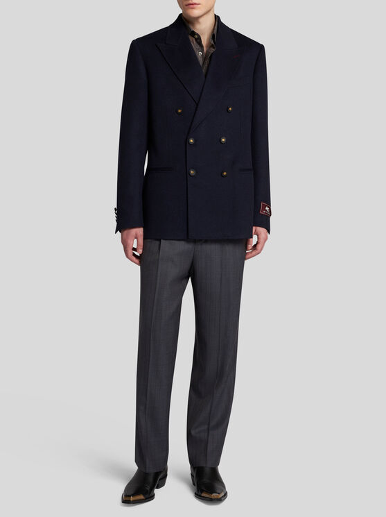 Etro Paisley Pattern Button-down Collar Shirt In Black