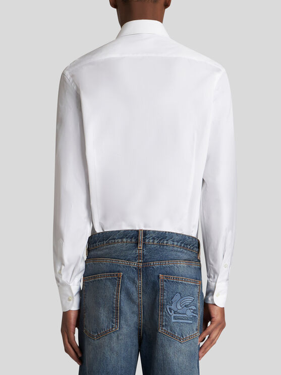 Shop Etro Cotton Shirt In White