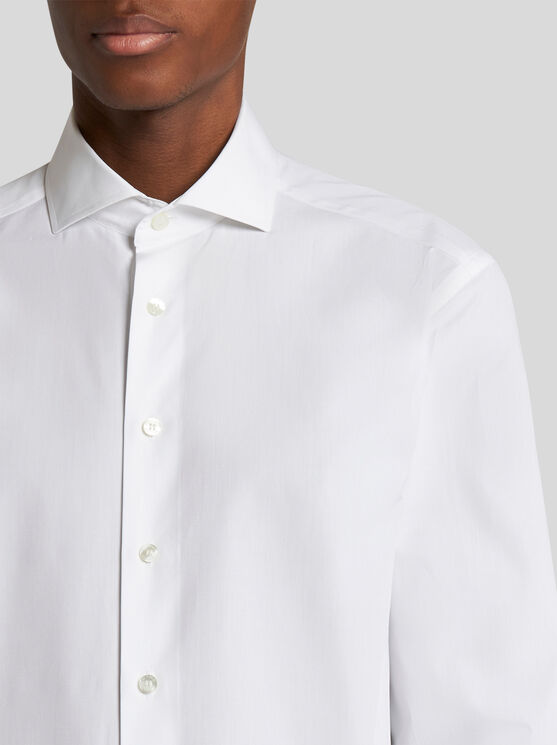 Shop Etro Cotton Shirt In White