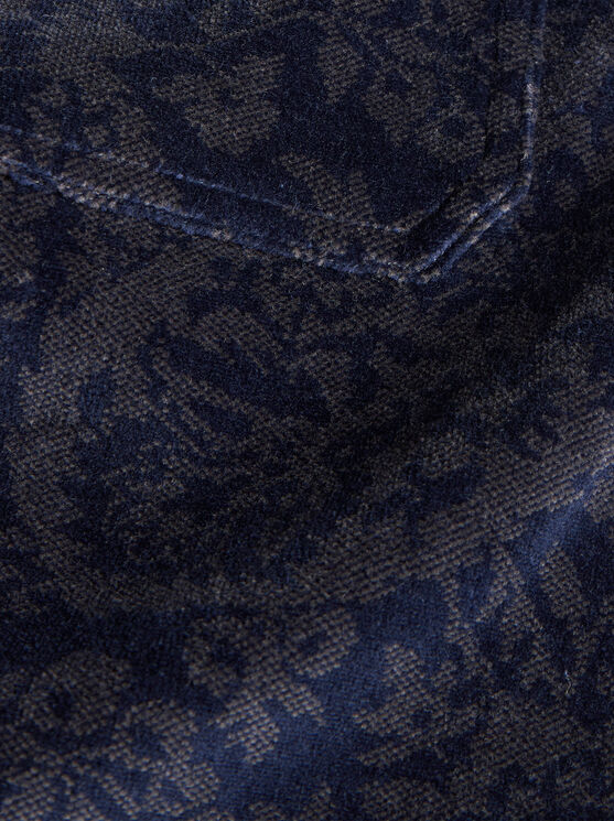 Shop Etro Jacquard Chenille Overshirt In Navy Blue