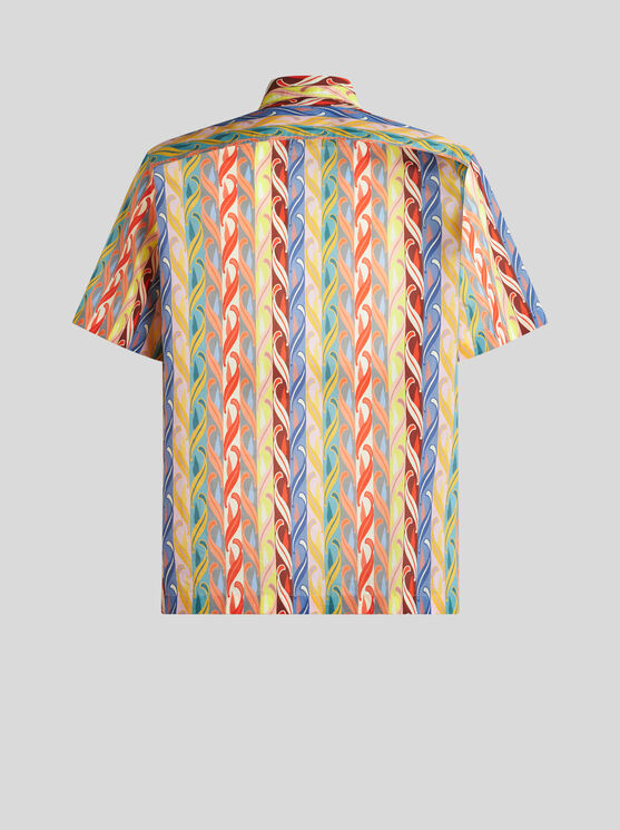 Shop Etro Summer Shirt With Multicoloured Motif