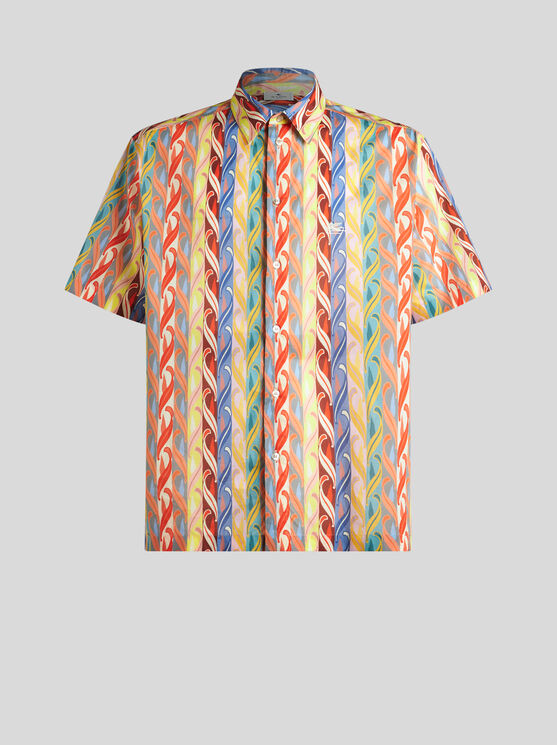 ETRO ETRO SUMMER SHIRT WITH MULTICOLOURED MOTIF 