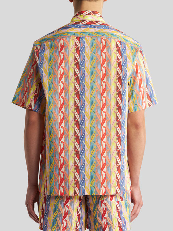 ETRO ETRO SUMMER SHIRT WITH MULTICOLOURED MOTIF 