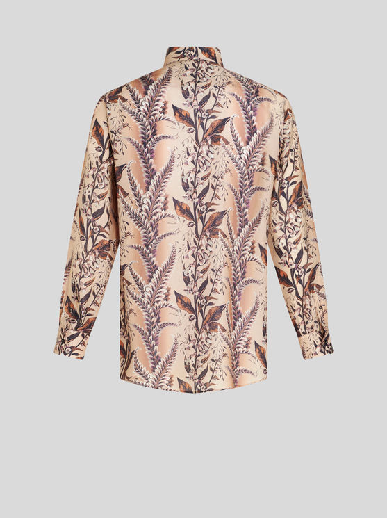 Shop Etro Shirt With Floral Print In Beige