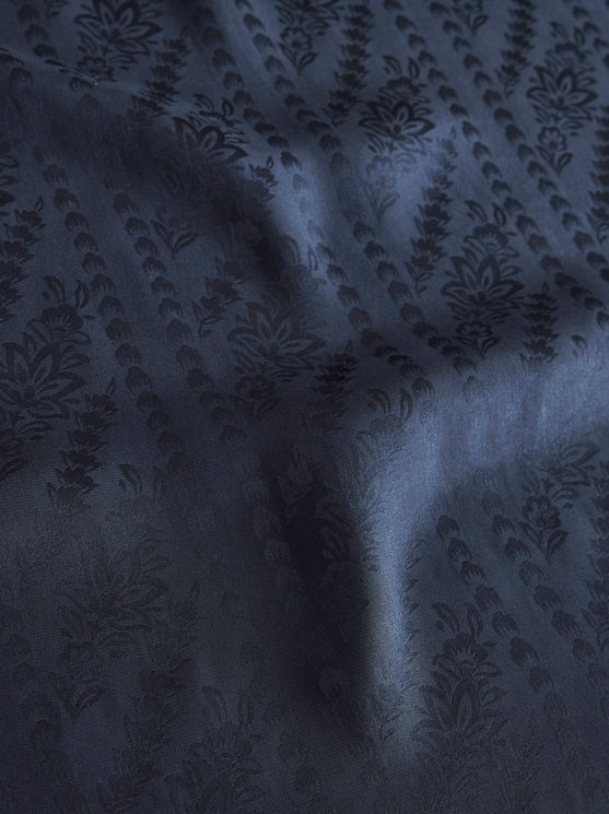 Etro , Silk Jacquard Shirt, Man, Navy Blue, Size Xl In Navy Blue