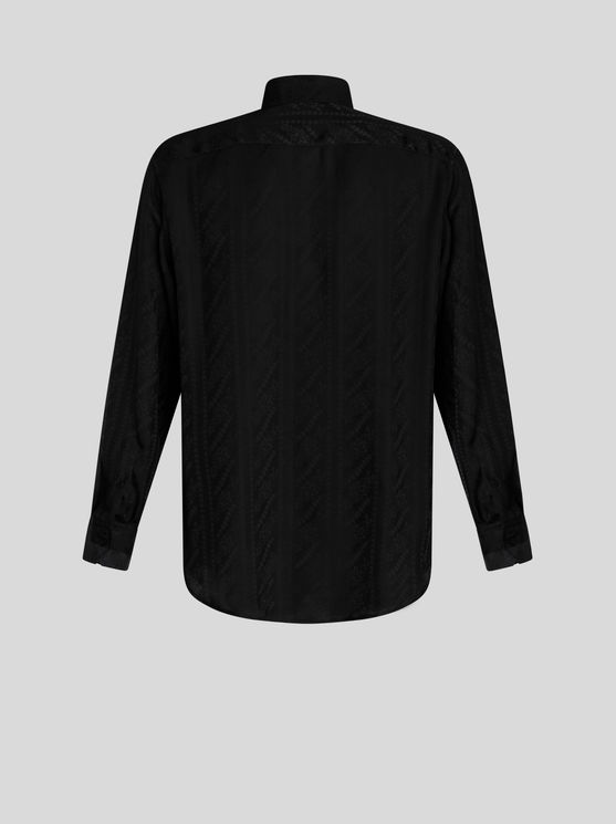 Shop Etro Silk Jacquard Shirt In Black