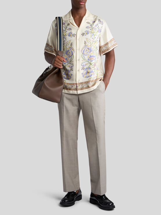 Etro Floral-print Bowling Shirt In White