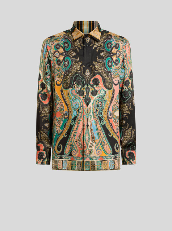 Etro Paisley-print Striped Shirt