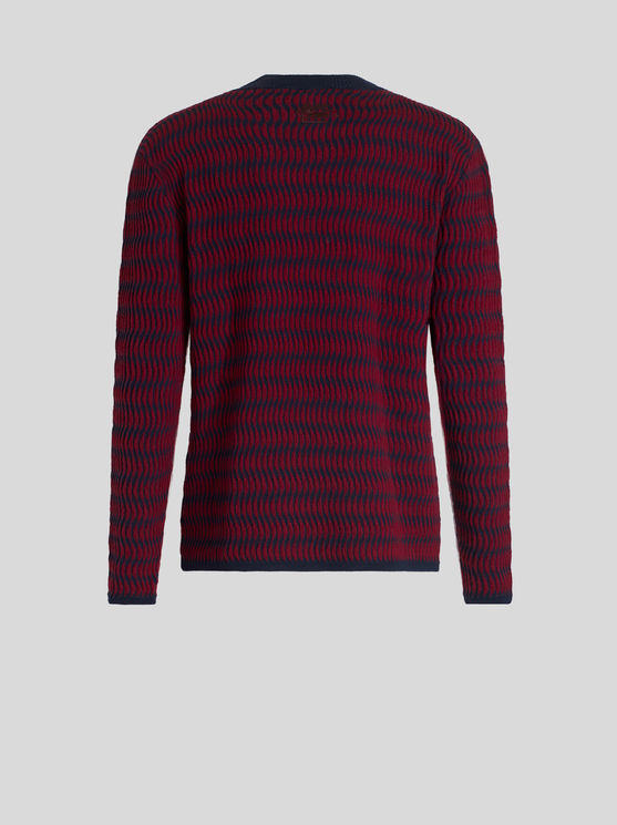 Shop Etro Wool Jacquard Sweater In Red