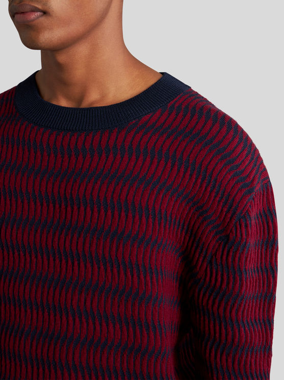 Shop Etro Wool Jacquard Sweater In Red