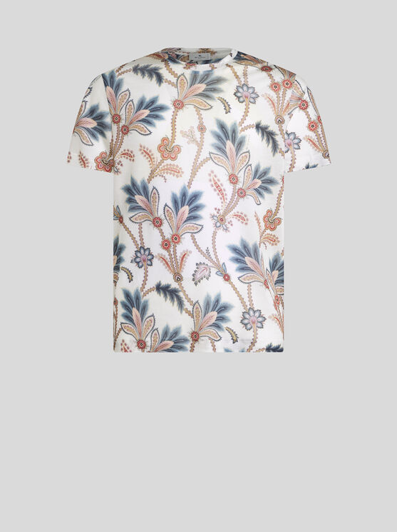 Shop Etro T-shirt With Print In Multicolour