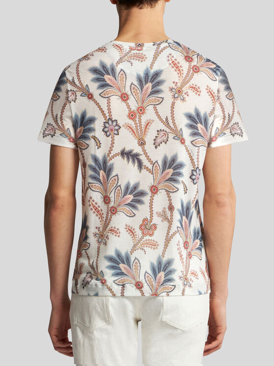 Shop Etro T-shirt With Print In Multicolour