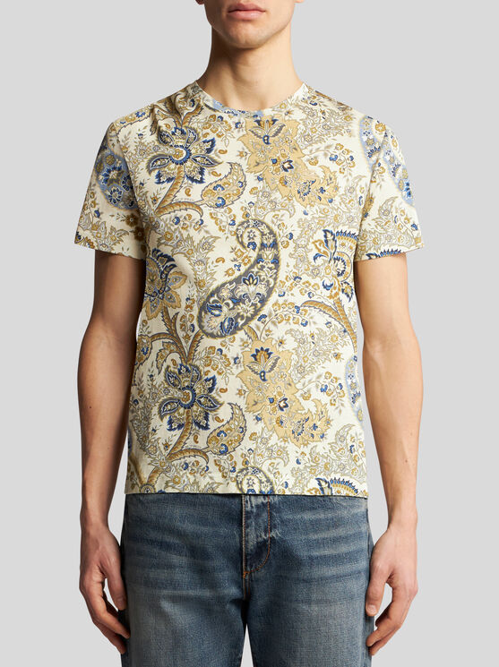 Shop Etro Floral Paisley T-shirt In Green