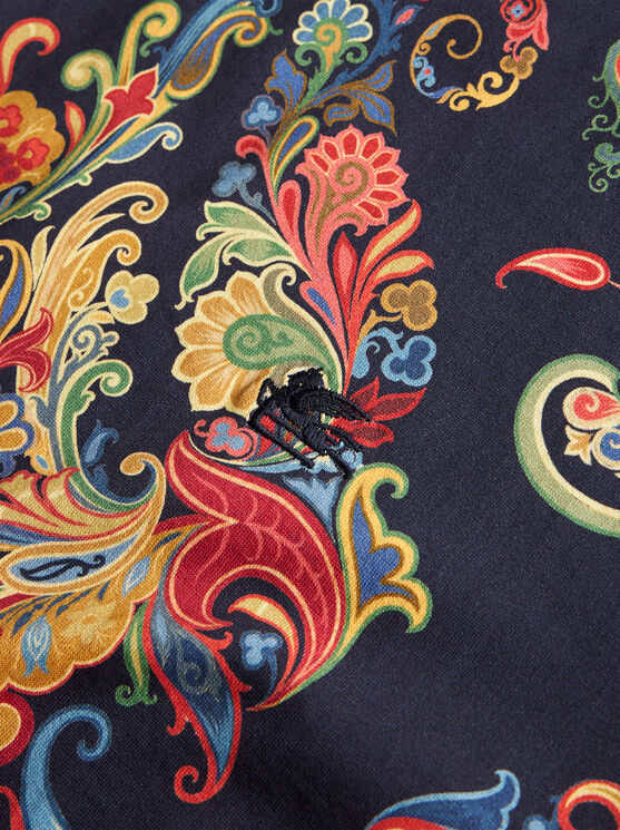 Shop Etro T-shirt With Floral Paisley Print In Black