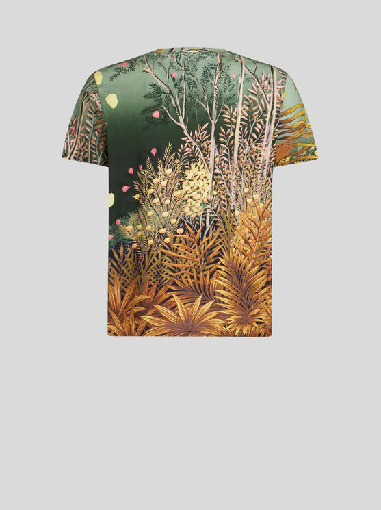 Shop Etro Printed Cotton T-shirt In Multicolour