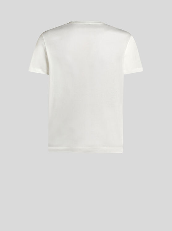 Shop Etro T-shirt With Embroidery In White