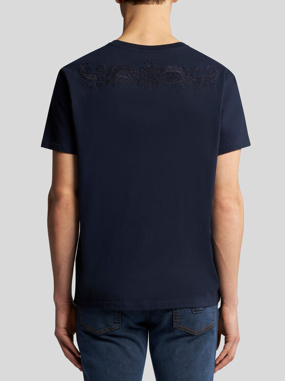 Shop Etro T-shirt With Embroidery In Black