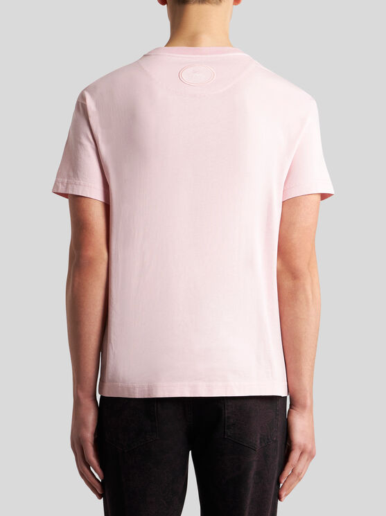 Shop Etro Cotton T-shirt With Embroidery In Pink