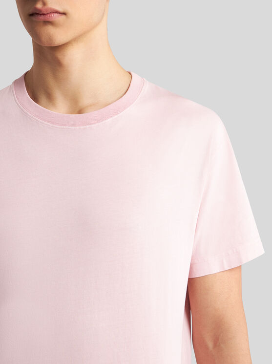 Shop Etro Cotton T-shirt With Embroidery In Pink